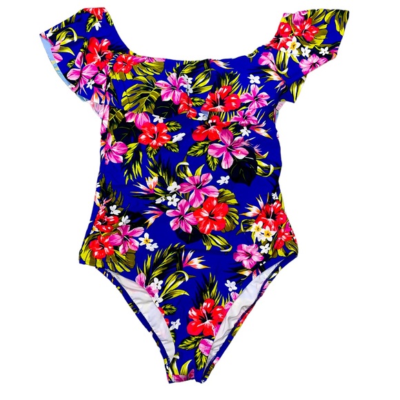 Kona Sol Other - NWOT Kona Sol Floral Off the Shoulder One Piece Swimsuit